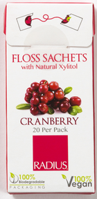 Radius Corporation   Floss Sachets, Vgn Xylitol Crnbrry 20 x 20ct