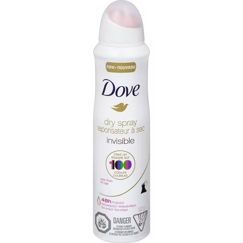 DOVE ANTIPERSPIRANT DRI SPRAY CLEAR FINISH 107G AEROSOL