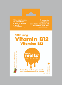NUTRAMELTZ Vitamin B12 - 5000mcg 12 x 15tab