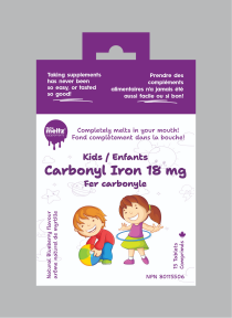 NUTRAMELTZ KIDS Carbonyl Iron - 18mg 12 x 15tab