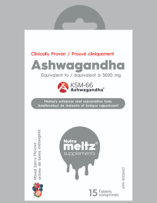 NUTRAMELTZ KSM-66® Ashwagandha 250mg 12 x 15tab