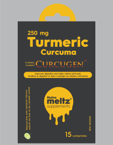 NUTRAMELTZ Curcugen® Turmeric - 250mg 12 x 15tab