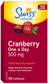 Swiss Natural Cranberry One A Day 500mg Caps 50caps