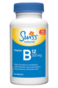 Swiss Natural Vitamin B12 500mcg 90tab