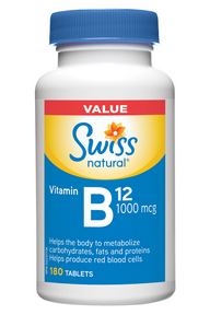 Swiss Natural Vitamin B12 1000mcg VALUE SIZE 180tab