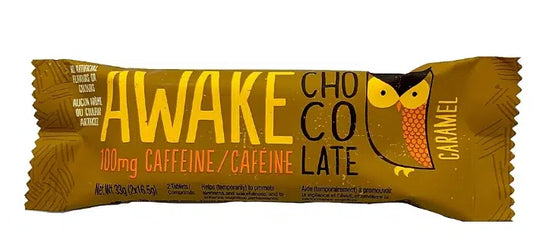AWAKE CHOCOLATE BARS -  Caramel (Fair Trade)    27g
