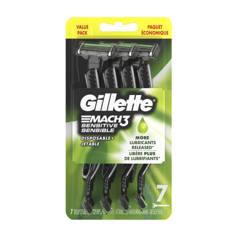 GILLETTE MACH3 RAZOR DISPOSABLE SENSITIVE 7