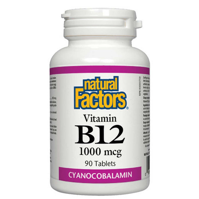Natural Factors Vitamin B12 1000 mcg 90 tabstabs