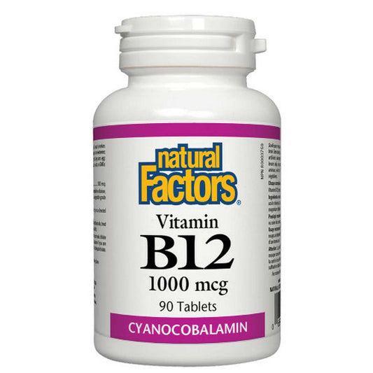 Natural Factors   Vitamin B12 1000 mcg   90 tabstabs