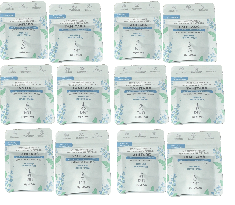 TANIT Mouthwash 12pk, Frsh Mint, 62 tab pch