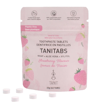 TANIT Toothpste Tab., Strawberry, 62 tab pch