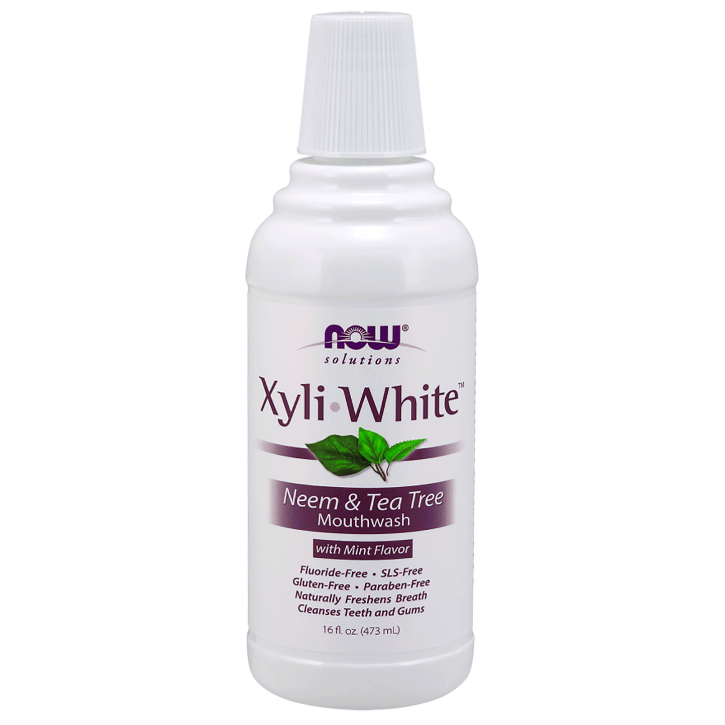 NOW Xyliwhite Neem & Tea Tree Mouthwash 473mL