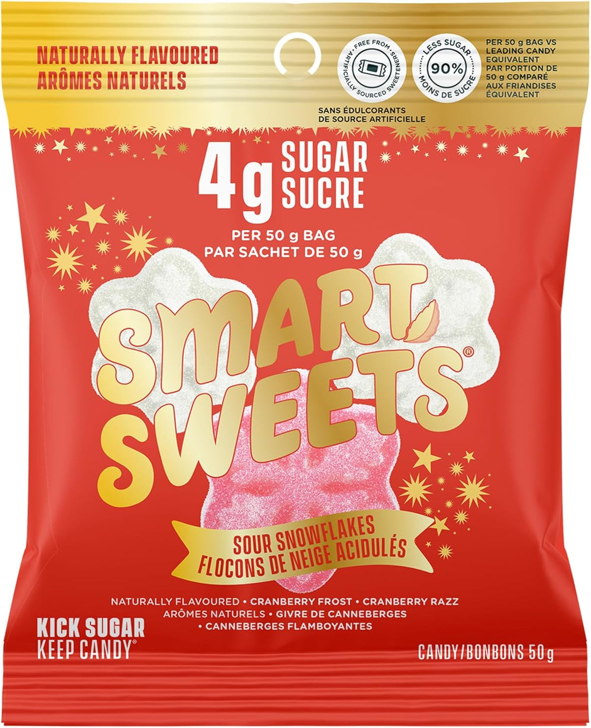 SMARTSWEETS SOUR SNOWFLAKES 50g