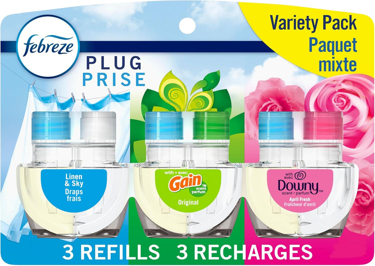 FEBREZE PLUG VARIETY PACK 3X26ML pack of 6