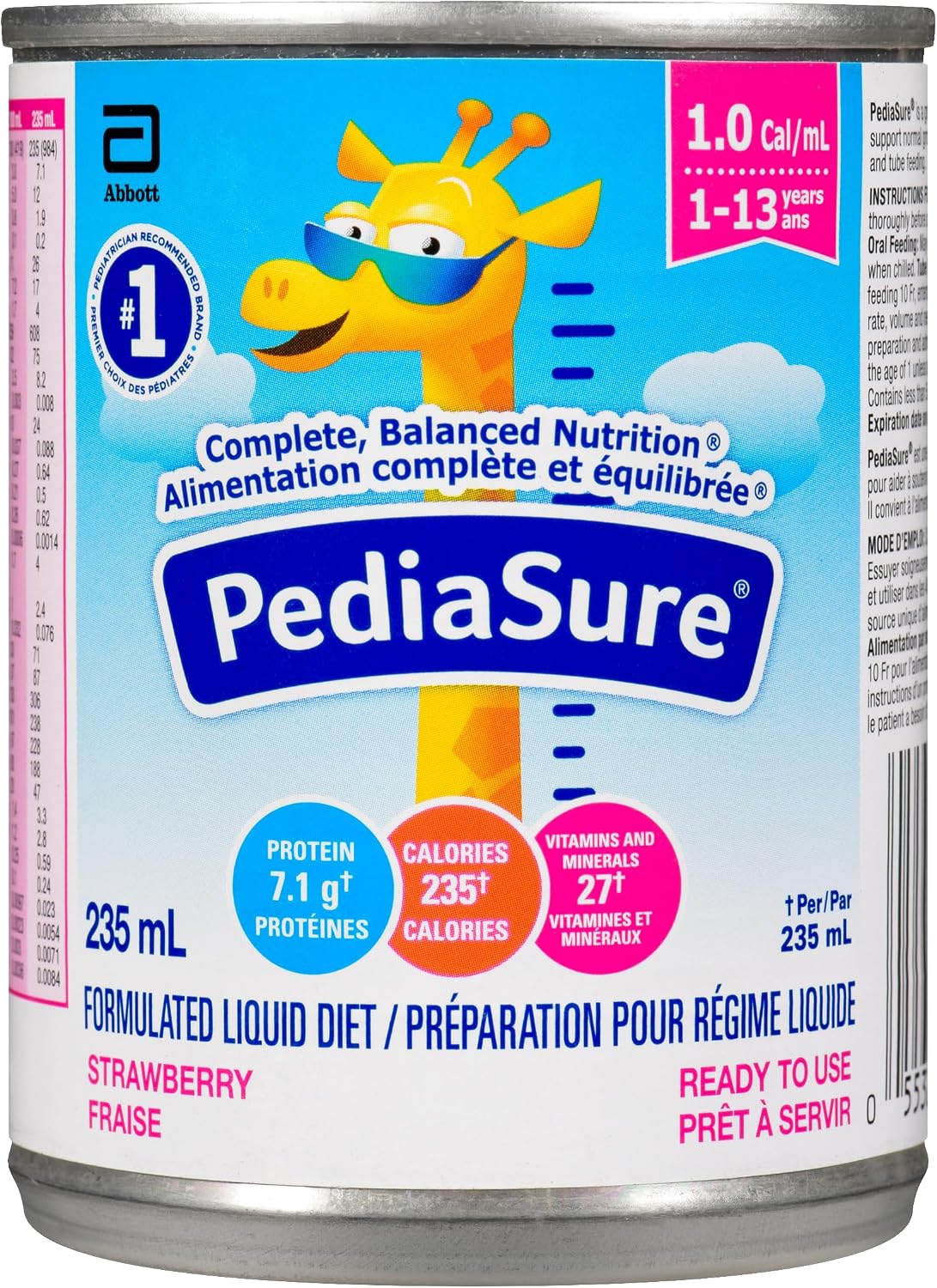PEDIASURE READY TO SERVE LIQ STRAWBERRY 235ML pack of 12