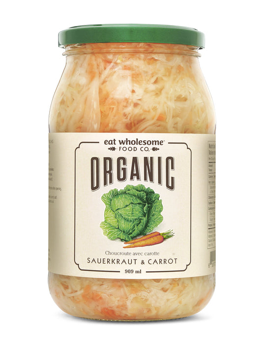 Eat Wholesome   Organic   Sauerkraut & Carrot   909ML