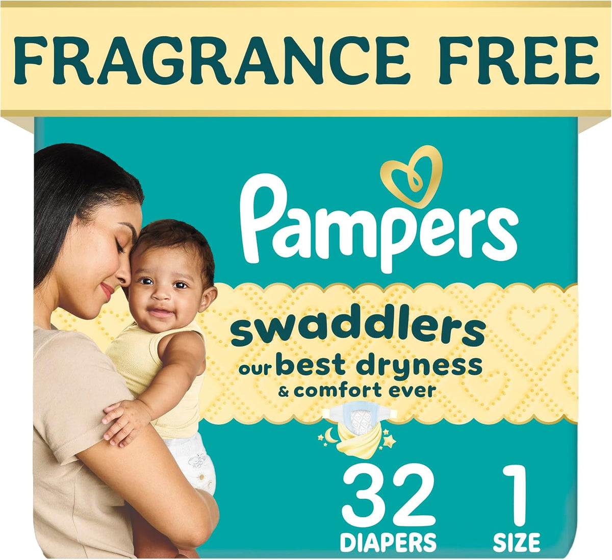 PAMPERS SWADDLERS JB SIZE-1 32 pack of 4