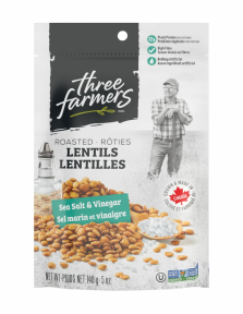 Three Farmers Foods Inc.   Lentils   Sea Salt & Vinegar Lentils140G