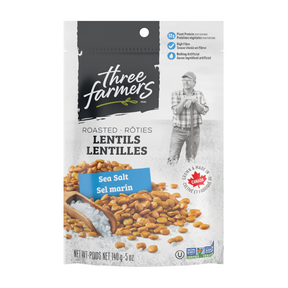Three Farmers Foods Inc.   Lentils   Lightly Salted Lentils140G