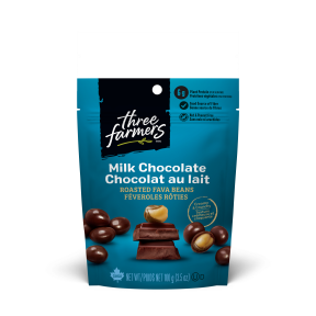 Three Farmers Foods Inc.   Roasted Fava Beans   Milk Chocolate Roasted Fava Beans100G