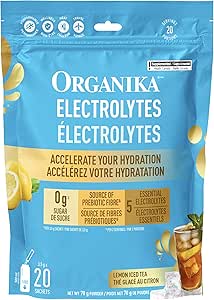 Organika   ELECTROLYTES LEMON ICED TEA POUCH 20s