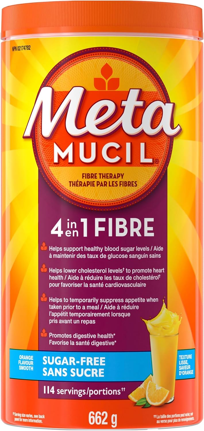 METAMUCIL SMOOTH TEXT SUGAR FREE ORANGE 662G POWDER