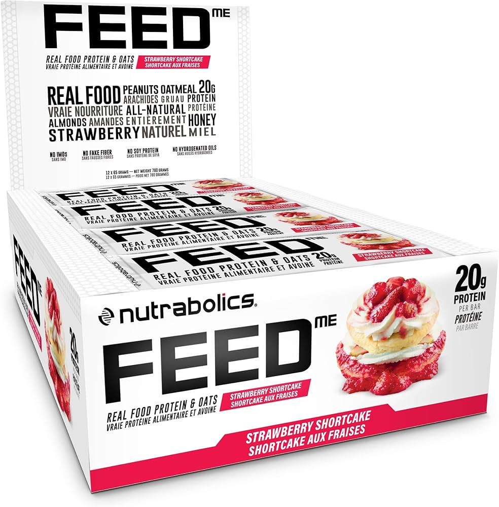 NUTRABOLICS FEED BAR STRAWBERRY SHORTCAKE 65g - 12/box