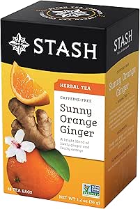 STASH TEA Premium Caffeine Free Herbal Teas STASH TEA Premium Caffeine Free Herbal Teas Sunny Orange Ginger Tea 18bg