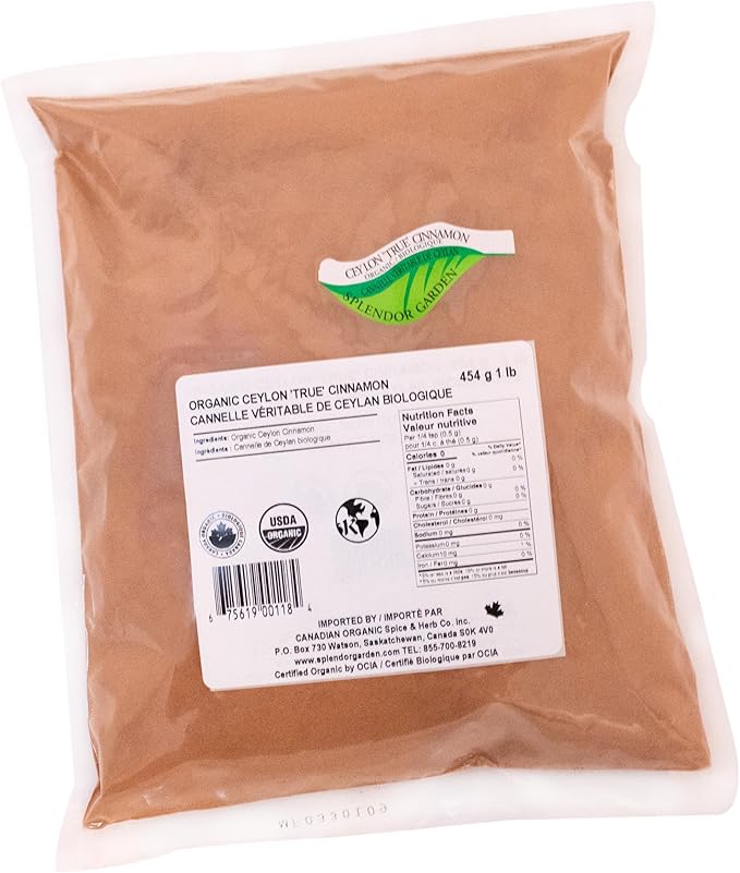 Splendor Garden - Organic Ceylon True Cinnamon - 454g