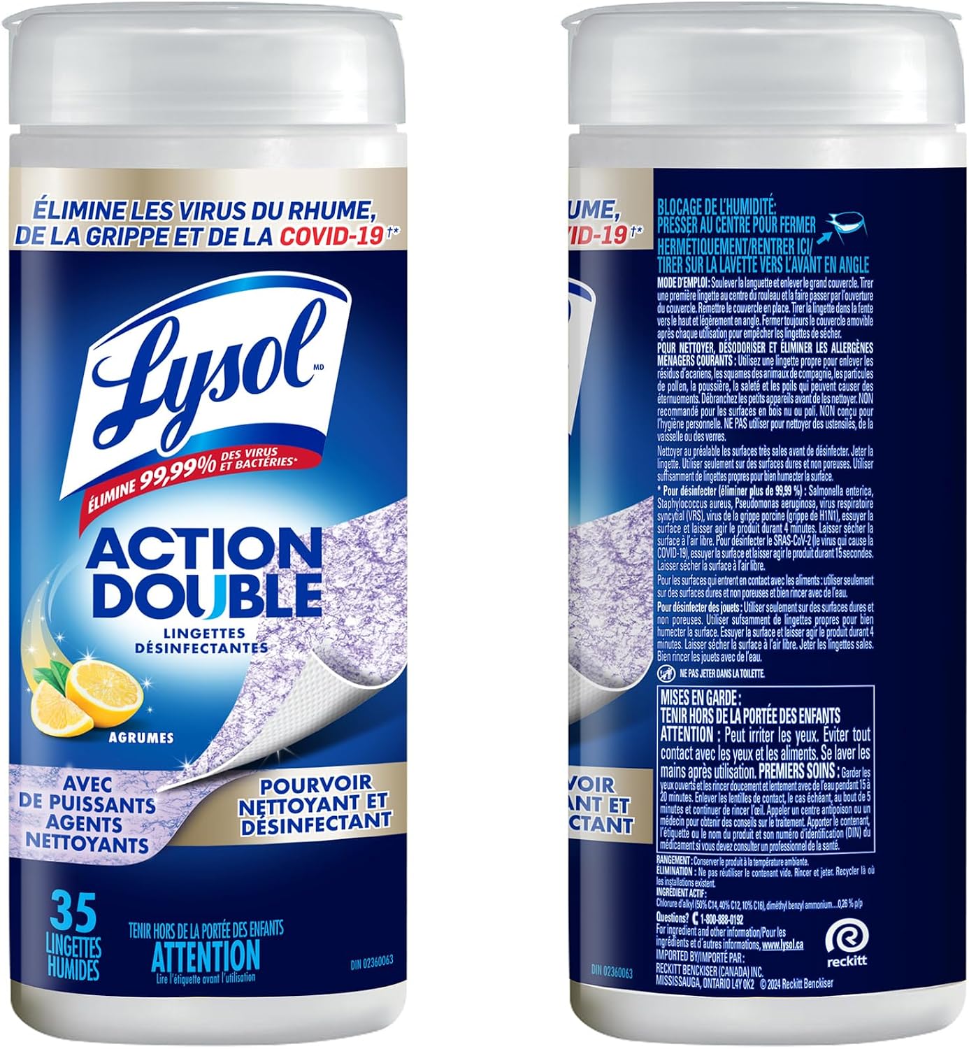 LYSOL DISINFECTING WIPES DUAL ACTION CITRUS 35 WIPE