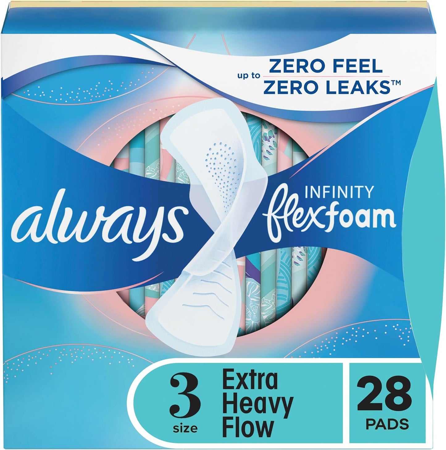 ALWAYS INFINITY EXTRA HEAVY FLOW UNS SIZE 3 28 pack of 3