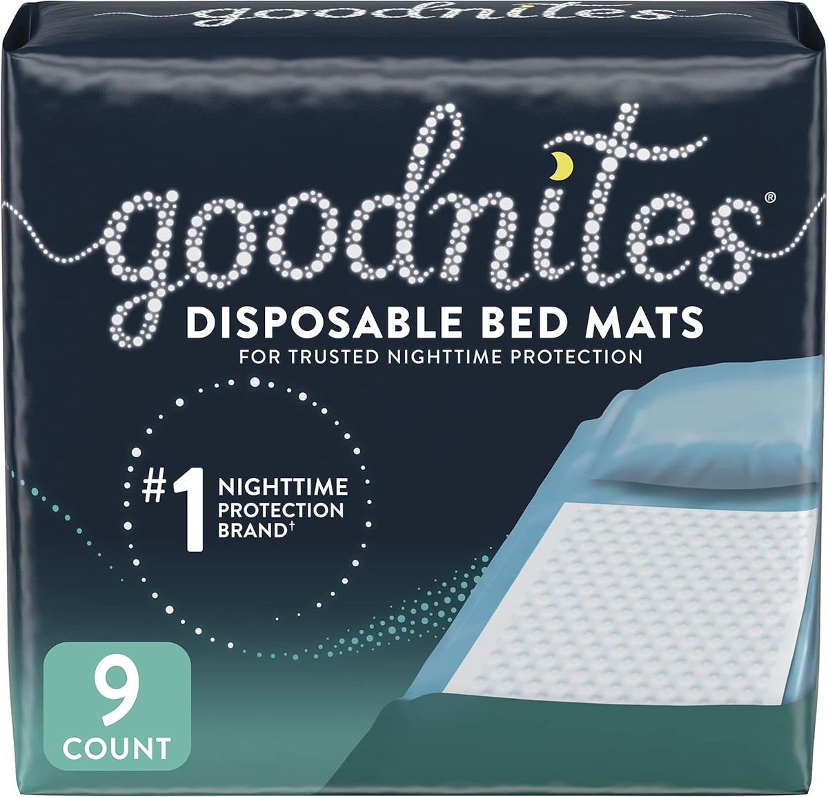 GOODNITES BED MATS DISPOSABLE 9 pack of 4