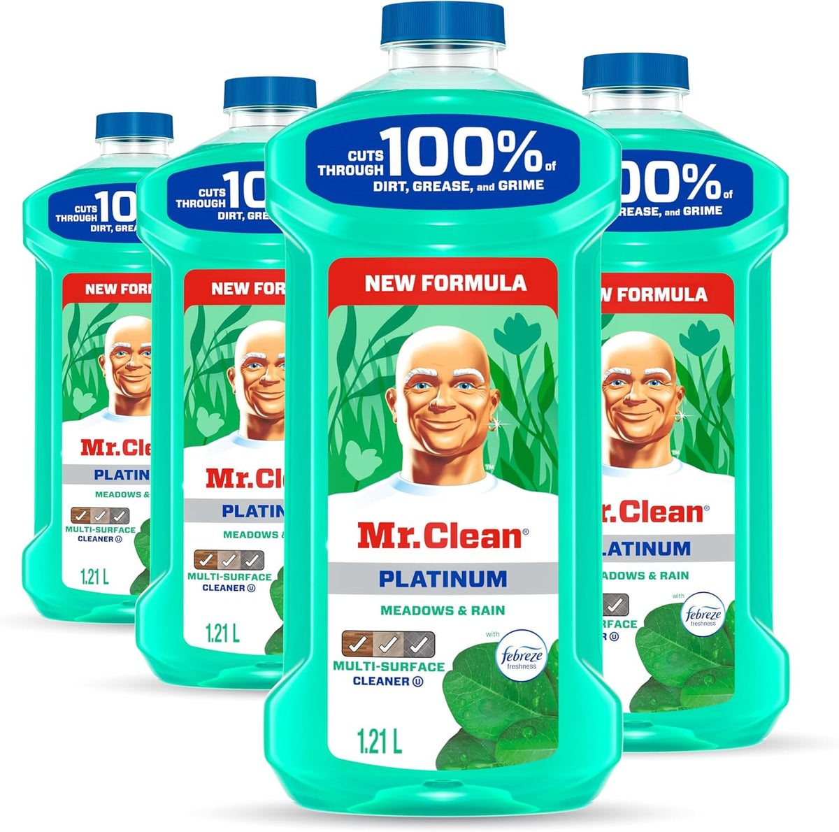 MR CLEAN LIQ MEADOWS&RAIN 1.21L pack of 4