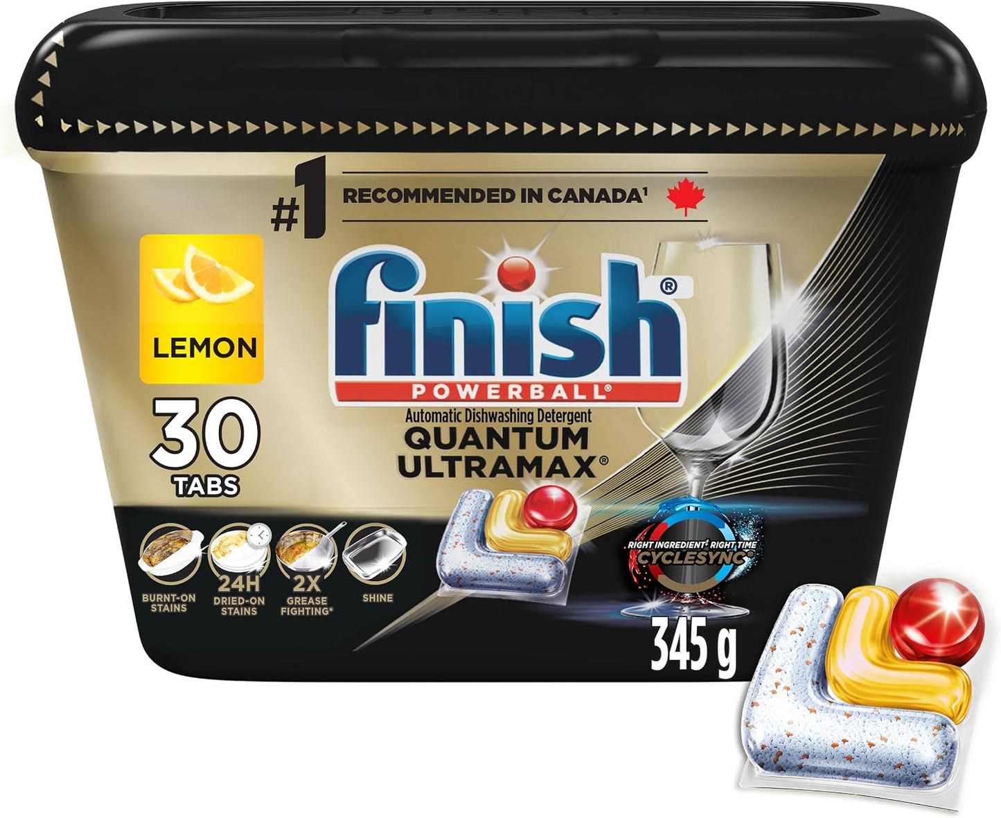 FINISH QUANTUM ULTRAMAX LEMON 30 pack of 6
