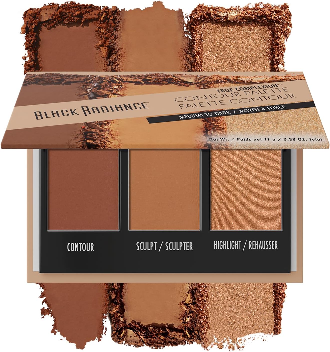 BR TRUE COMPLEXION CONTOUR PALETTE MEDIUM DARK pack of 3