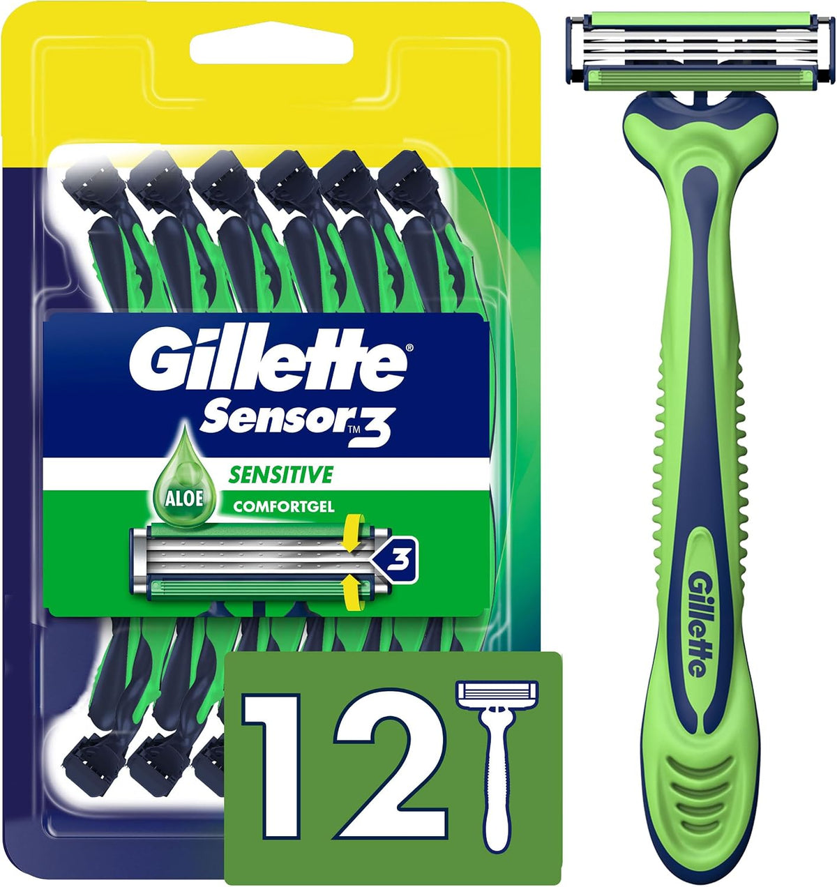 GILL SENSOR 3 SENSITIVE VALUE PACK DISPOSA RAZOR12