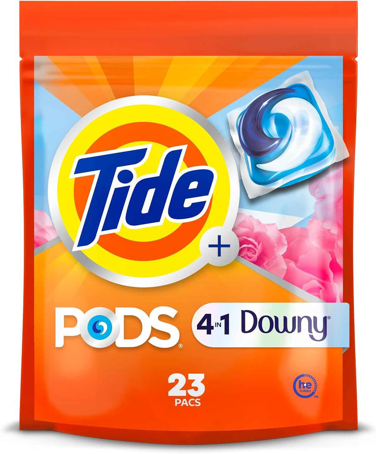 TIDE POWER PODS TOUCH DOWNY APRIL FRESH 23PAC 552G pack of 4