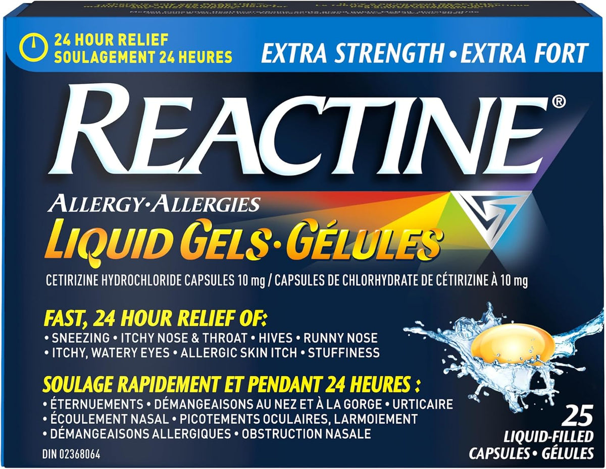 REACTINE XST 10MG LIQGEL 25 CAPSULE