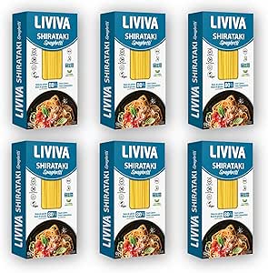 LIVIVA Dried Shirataki Spaghetti, Organic 120g 6ct