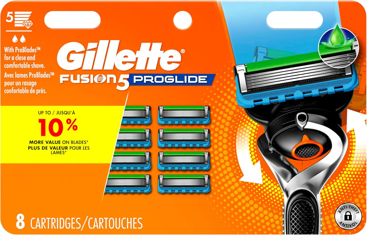 GILLETTE FUSION 5 PROGLIDE MANUAL CARTRIDGES 8