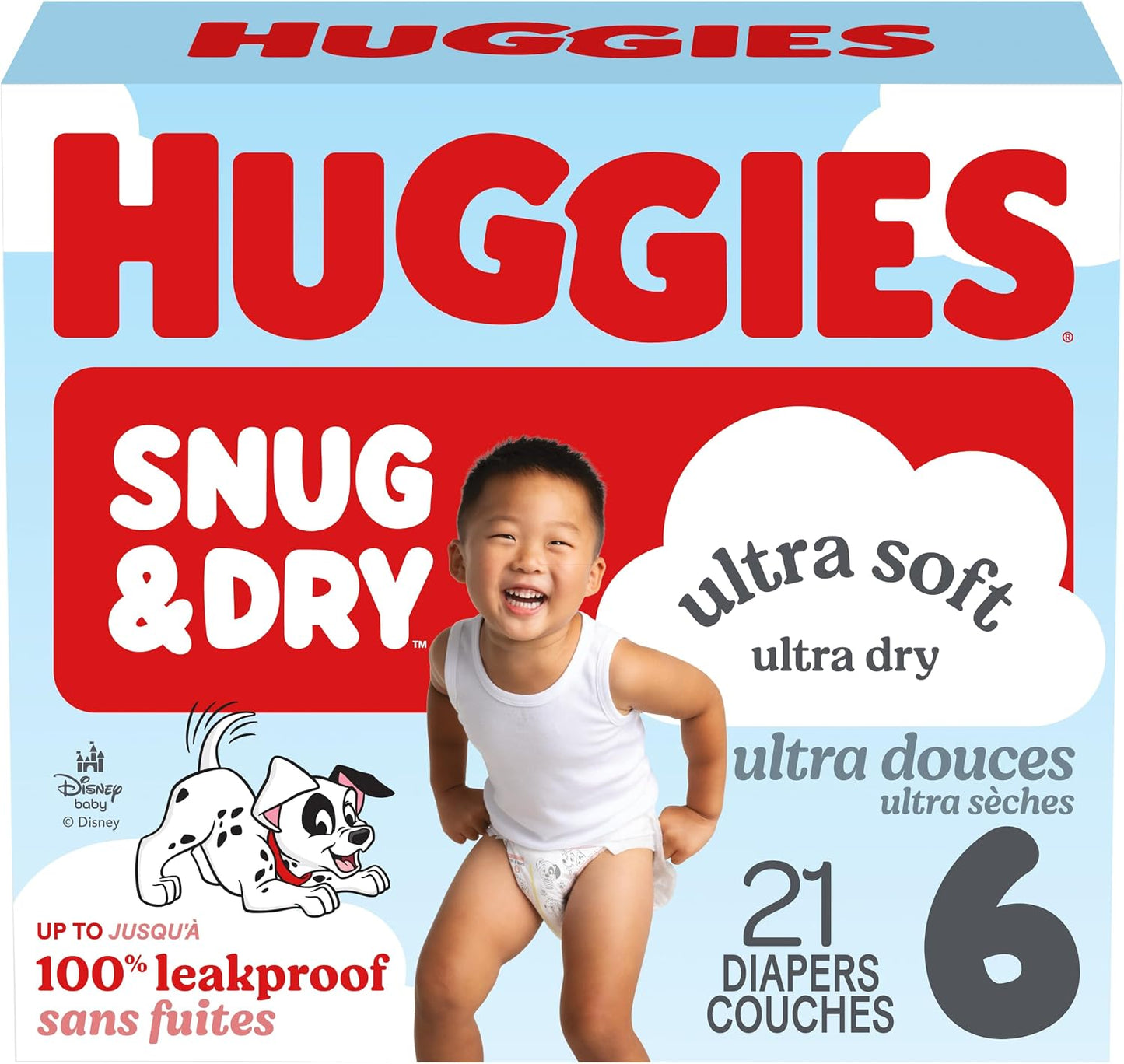 HUGGIES SNUG & DRY DIAPERS JUMBO #6 21 pack of 4