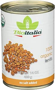 BIOITALIA CANNED - Lentils, Organic (Italy) (can) 398ml