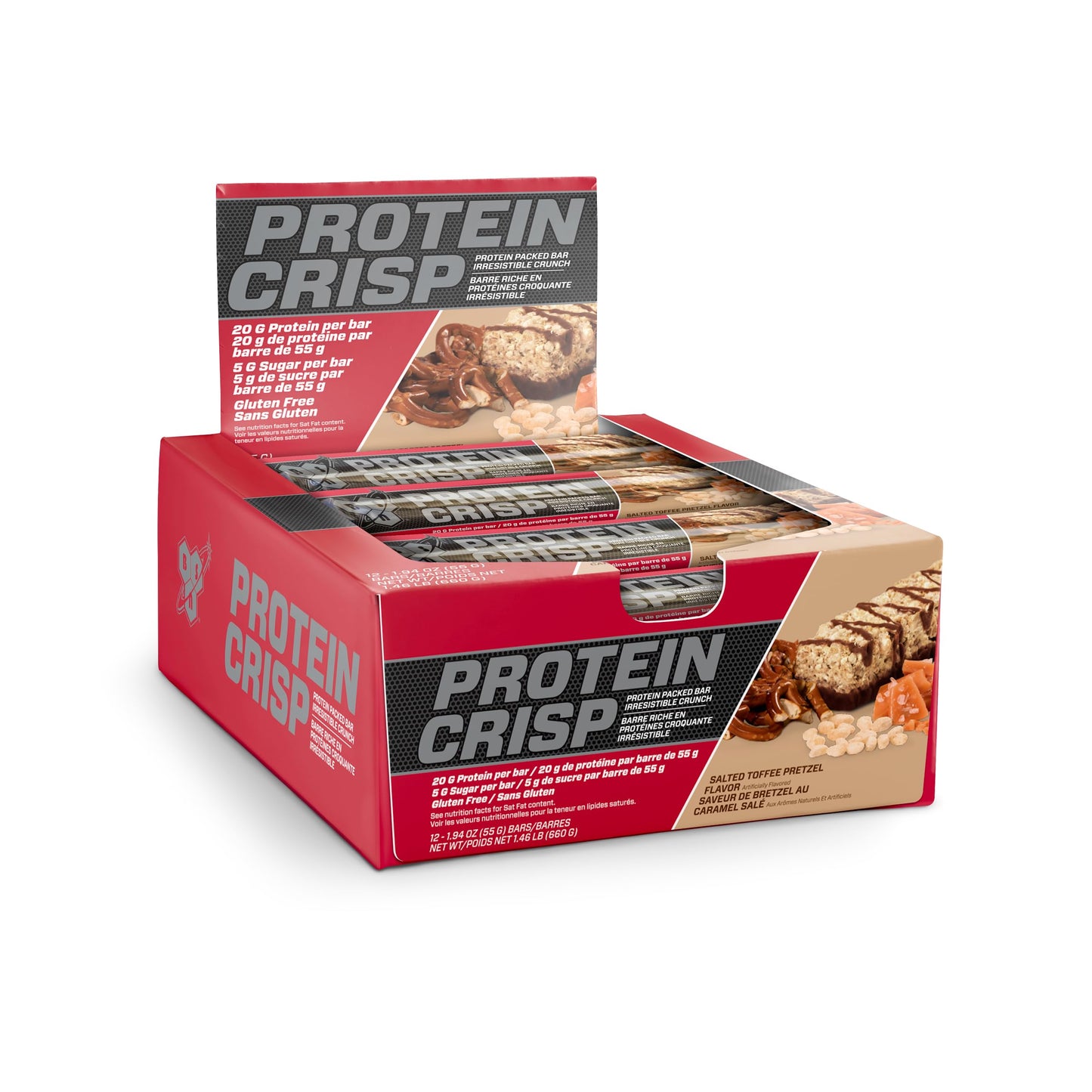 BSN SYNTHA 6 PROTEIN CRISP BAR 56g -12/box SALTED TOFFEE PRETZEL
