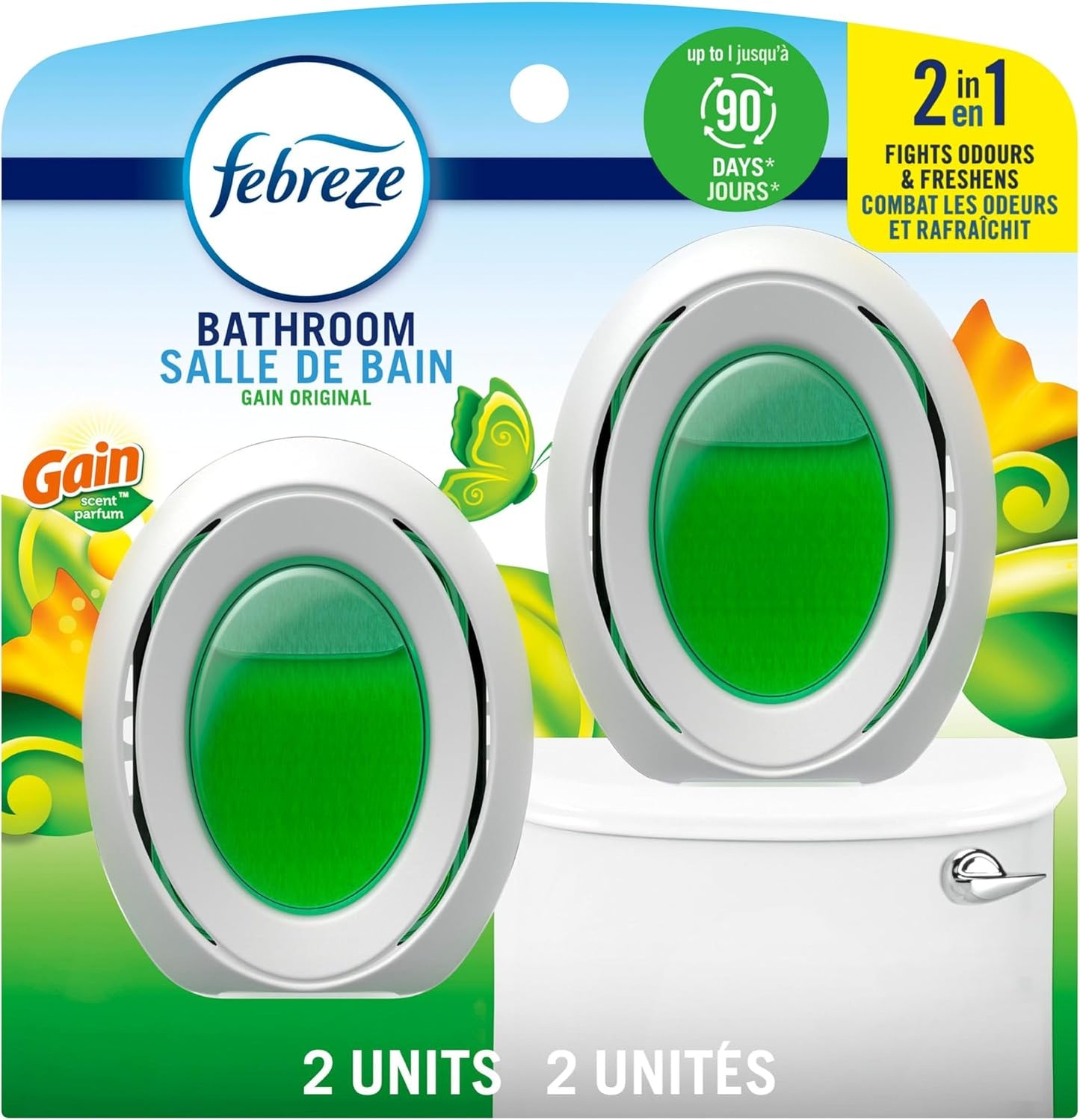 FEBREZE BATHROOM GAIN ORIGINAL 2X7.5ML pack of 6