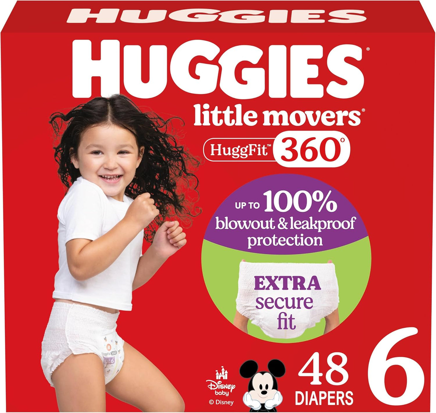 HUGGIES LITTLE MOVERS DIAPER PANT #6 GIGA 48