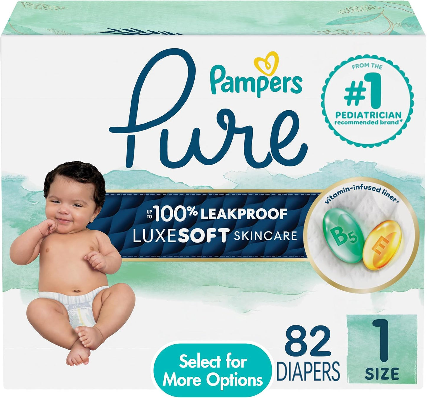 PAMPERS PURE PROTECTION SIZE-1 82