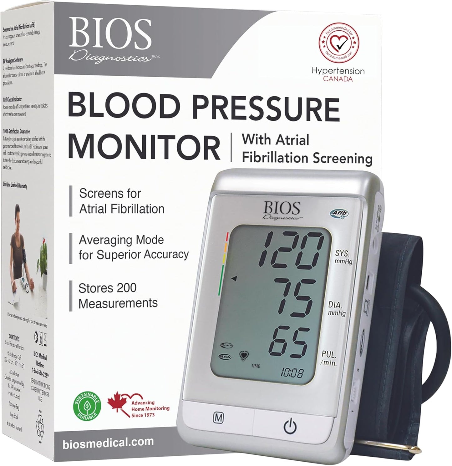 BIOS BLOOD PRESSURE MONITOR W/AFIBULATOR