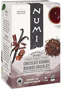 NUMI TEAS Org Chocolate Rooibos Tea 16ct