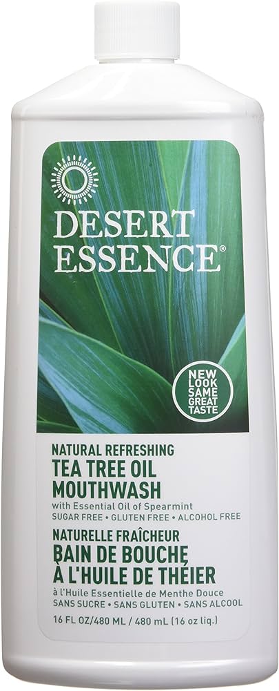 DESERT ESSENCE Spearmint Mouthwash w/T.T. 480mL
