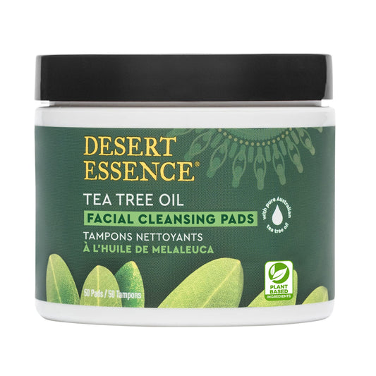 DESERT ESSENCE    Classic Facial Care    DESERT ESSENCE    Classic Facial Care    Cleansing Pads w/Tea Tree Oil 50ct